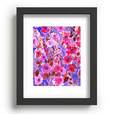 Amy Sia Isla Floral Purple Recessed Framing Rectangle