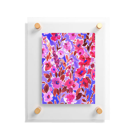 Amy Sia Isla Floral Purple Floating Acrylic Print