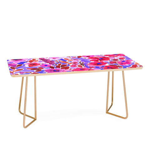 Amy Sia Isla Floral Purple Coffee Table
