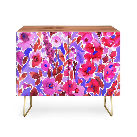Amy Sia Isla Floral Purple Credenza