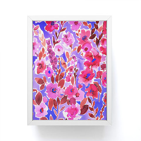 Amy Sia Isla Floral Purple Framed Mini Art Print