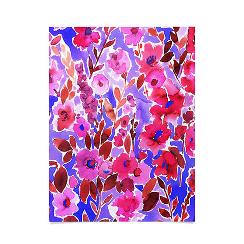 Amy Sia Isla Floral Purple Poster