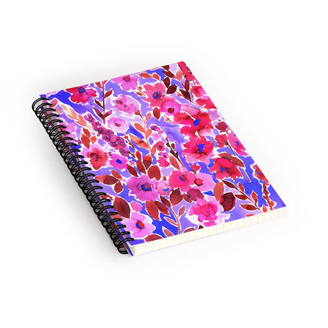 Amy Sia Isla Floral Purple Spiral Notebook