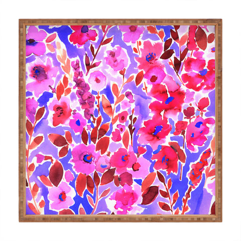 Amy Sia Isla Floral Purple Square Tray