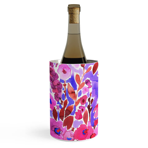 Amy Sia Isla Floral Purple Wine Chiller