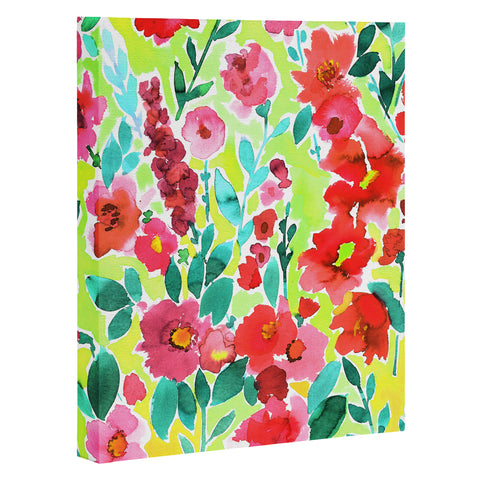 Amy Sia Isla Floral Yellow Art Canvas