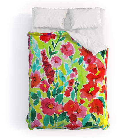 Amy Sia Isla Floral Yellow Comforter