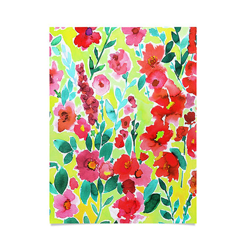 Amy Sia Isla Floral Yellow Poster