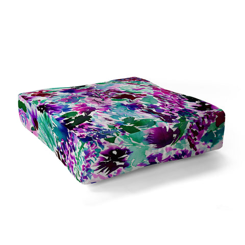 Amy Sia La Flor Plum Floor Pillow Square