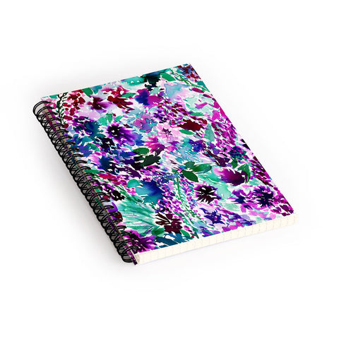 Amy Sia La Flor Plum Spiral Notebook