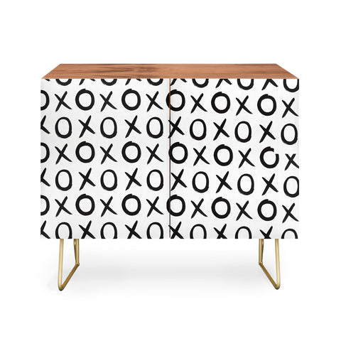 Amy Sia Love XO Black and White Credenza