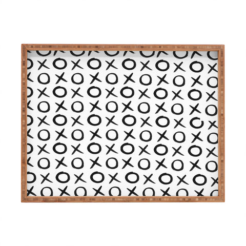 Amy Sia Love XO Black and White Rectangular Tray