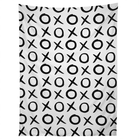 Amy Sia Love XO Black and White Tapestry