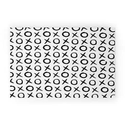 Amy Sia Love XO Black and White Welcome Mat