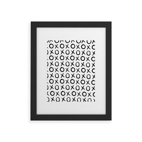 Amy Sia Love XO Black and White Framed Art Print