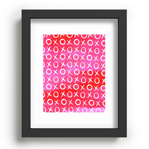 Amy Sia Love XO Pink Recessed Framing Rectangle