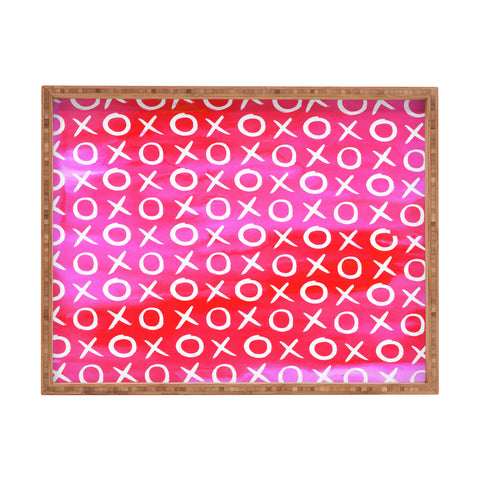 Amy Sia Love XO Pink Rectangular Tray