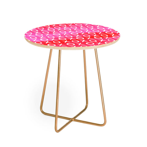 Amy Sia Love XO Pink Round Side Table