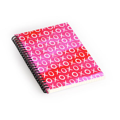 Amy Sia Love XO Pink Spiral Notebook