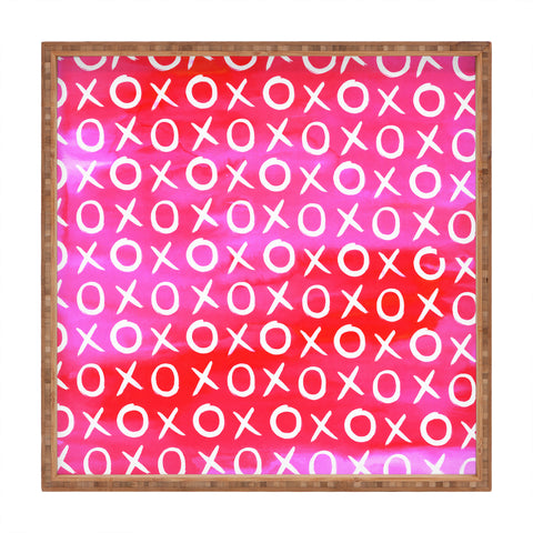 Amy Sia Love XO Pink Square Tray