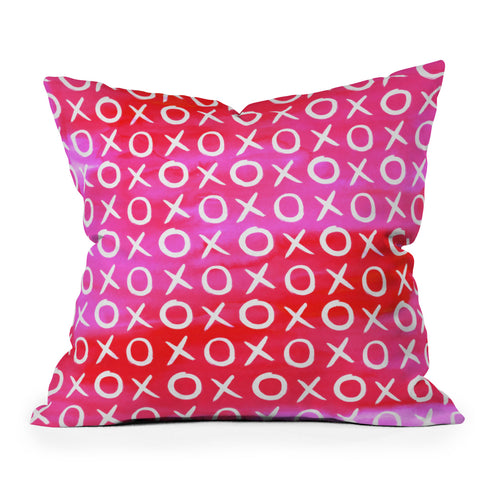 Amy Sia Love XO Pink Throw Pillow