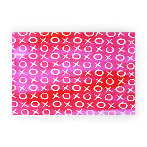 Amy Sia Love XO Pink Welcome Mat