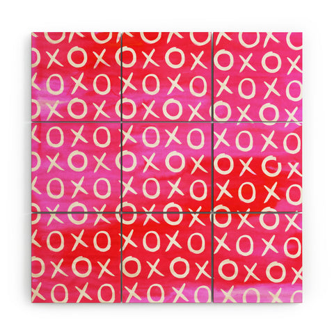Amy Sia Love XO Pink Wood Wall Mural