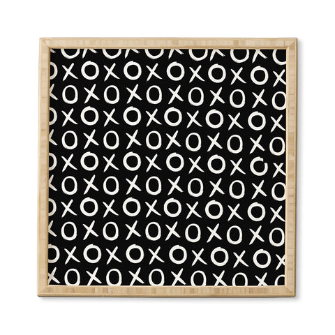 Amy Sia Love XO White and Black Framed Wall Art