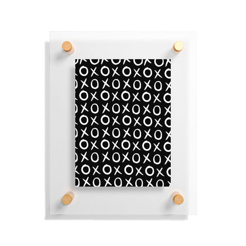 Amy Sia Love XO White and Black Floating Acrylic Print