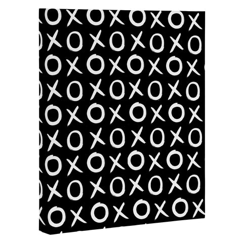 Amy Sia Love XO White and Black Art Canvas