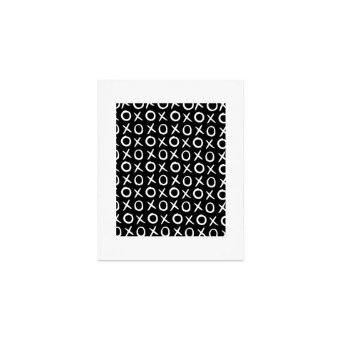 Amy Sia Love XO White and Black Art Print