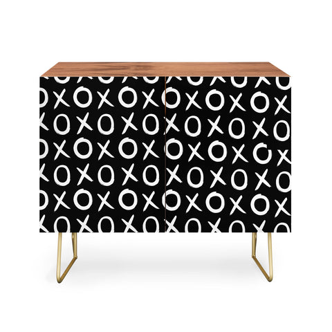 Amy Sia Love XO White and Black Credenza