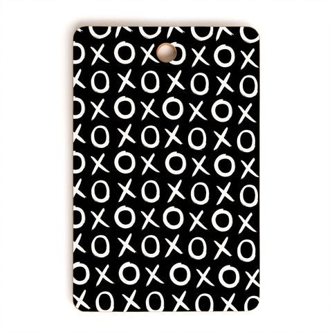Amy Sia Love XO White and Black Cutting Board Rectangle