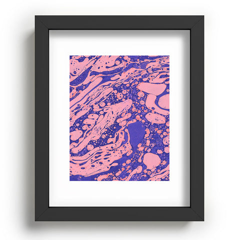 Amy Sia Marble Blue Pink Recessed Framing Rectangle