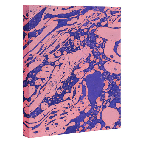Amy Sia Marble Blue Pink Art Canvas