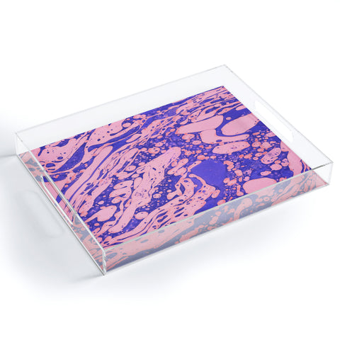 Amy Sia Marble Blue Pink Acrylic Tray
