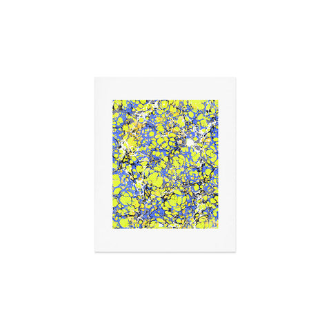 Amy Sia Marble Bubble Blue Yellow Art Print