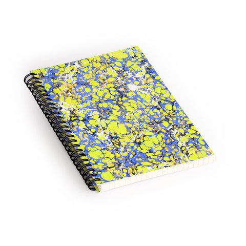 Amy Sia Marble Bubble Blue Yellow Spiral Notebook