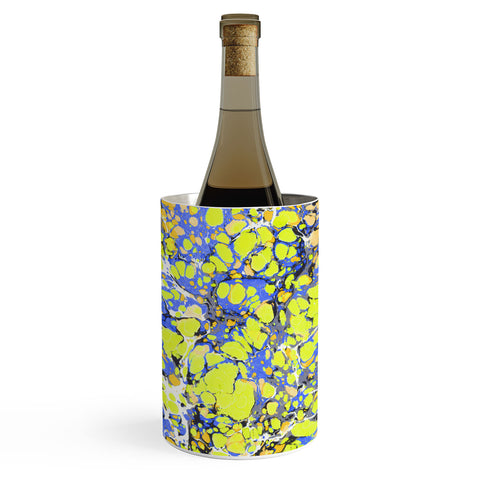 Amy Sia Marble Bubble Blue Yellow Wine Chiller