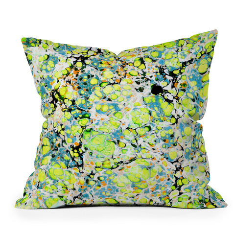 Amy Sia Marble Bubble Neon Throw Pillow