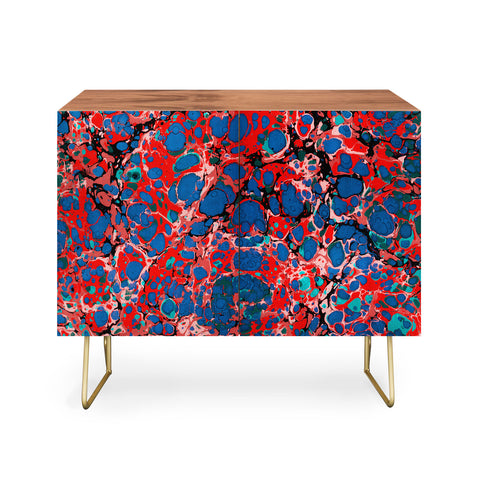 Amy Sia Marble Bubble Red Credenza