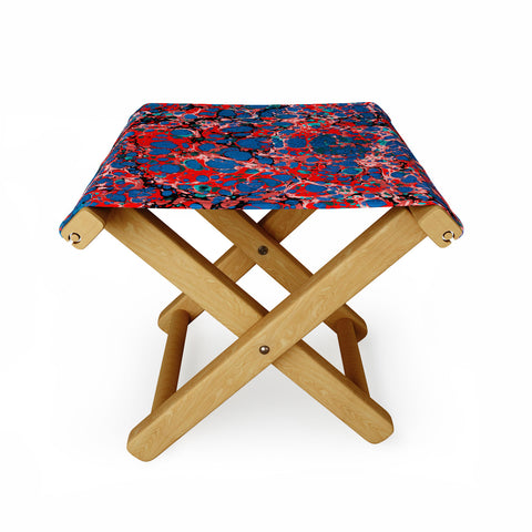 Amy Sia Marble Bubble Red Folding Stool