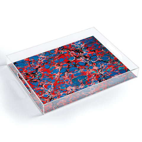 Amy Sia Marble Bubble Red Acrylic Tray