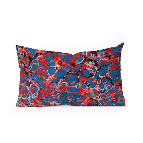Amy Sia Marble Bubble Red Oblong Throw Pillow