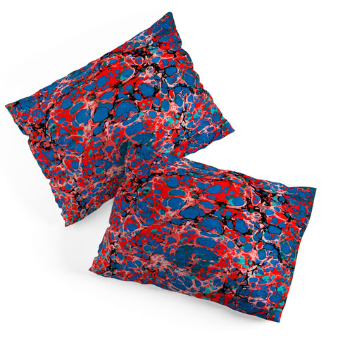 Amy Sia Marble Bubble Red Pillow Shams