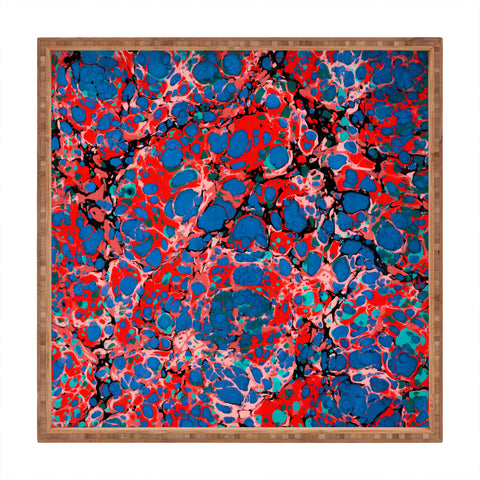 Amy Sia Marble Bubble Red Square Tray