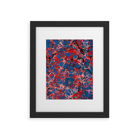 Amy Sia Marble Bubble Red Framed Art Print