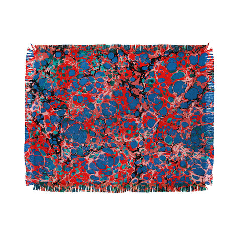 Amy Sia Marble Bubble Red Throw Blanket