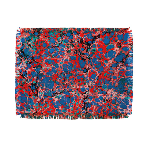 Amy Sia Marble Bubble Red Throw Blanket