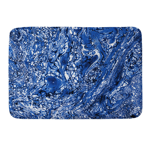 Amy Sia Marble Dark Blue Memory Foam Bath Mat